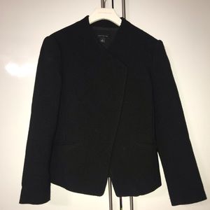 Black collarless Ann Taylor suit jacket